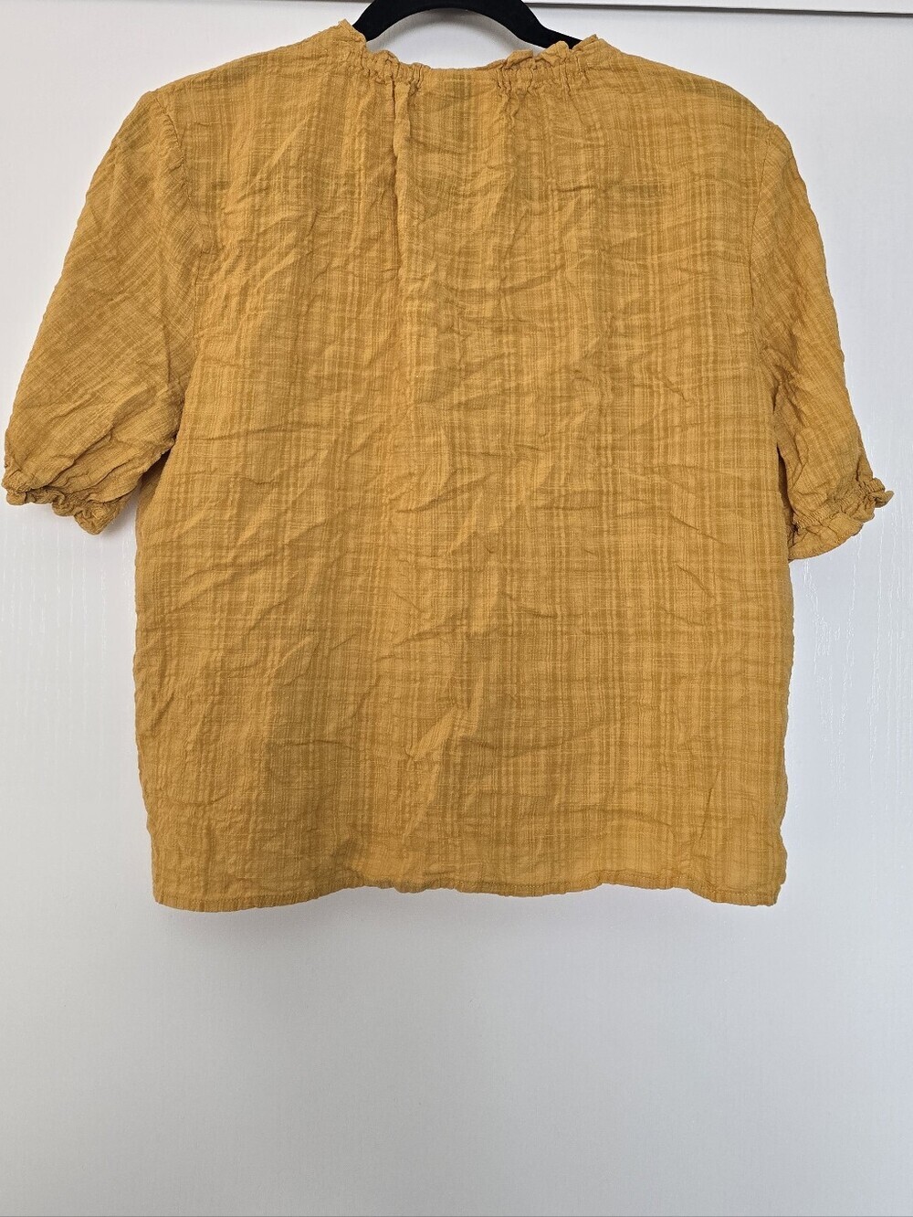 Universal Thread - Mustard Yellow Boho Peasant Short-Sleeve Top - Picture 4 of 4